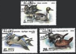 RUSIA #6009 - 6011  1990  Serie completa "Patos silvestres"