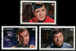 Canada #2918 - 2919 y #2921  2016  "Star Trek"