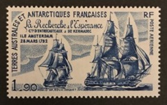 Territorios Australes y Antárticos Franceses #C56 1979 Nueva NH "Llegada a la isla de Amsterdam"