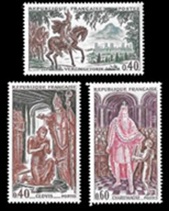 Francia #1165 1966 Serie completa Nuevas NH "Vercingétorix, rey Colvis, Carlomagno"