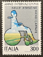 Italia #1451 1981 Nueva NH "Año internacional de las personas con discapacidad"
