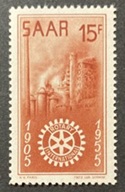 Saar #254 1955 Nueva NH "50 años de Rotary International"