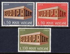 Vaticano #470 - 472  Serie completa Nueva NH "Europa"
