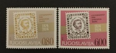 Yugoslavia  #1185 - 1186  1974  Serie Completa Nuevas NH "100 Años del sello montenegrino"
