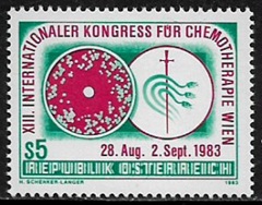 Austria #1250 1983  Nueva NH  "Congreso de quimioterapia"