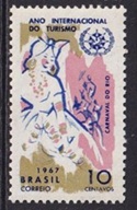 Brasil #1070  1967  Nueva NH "Carnaval de Río - Año Internacional del Turismo"