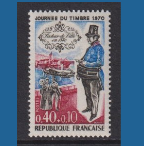 Francia #B440 1970 Nueva NH "Cartero - Dia del sello"