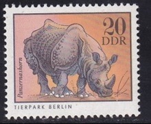 Alemania, Republica Democrática  #1633  1975 Nueva NH "Rinoceronte"
