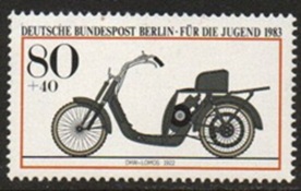 Alemania, Berlin #9NB200  1983 Nueva NH "Motocicleta DKW"