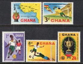 Ghana  #61 - 65  1959  Serie completa Nueva NH "Copa de Oro africana"