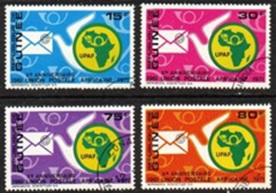 Guinea #608 - 611 1972 "Paloma mensajera - X Aniversario de la Unión Postal africana"
