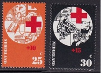 Holanda #B486 - B487 1972 Nuevas (HINGED) "Cruz Roja"