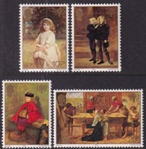 Jersey #213 - 216  1979 Serie completa Nuevas NH "Pinturas de John Everett Millais"