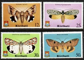 Kiribati #356 - 359 1980 Serie completa Nuevas NH "Polillas nocturnas"