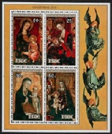 Niue #261a  1979 H.S. Nueva NH "Angeles - Navidad - Pinturas de la Virgen y el Niño"