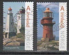 Noruega #1805 - 1806  2016 Serie completa "Faros de Sandvigodden y Sklinna"