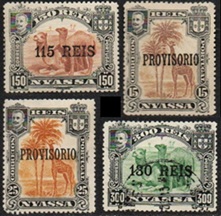 Nyassa #40 - 43  1903 Nuevas (#41 usada)  "Dromedarios y jirafas"