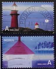 Noruega #1521 - 1522  2007 "Faros de Romsdal y Tungeneset"