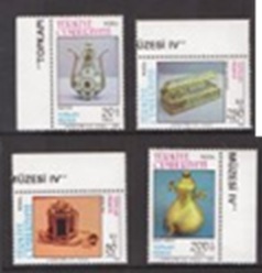 Turquia #B218 - B221 1987 Serie completa Nuevas NH "Artesanías, orfebrería"