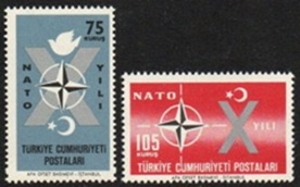 Turquia #1545 - 1546 1962 Serie completa Nuevas NH "Admisión en la OTAN"
