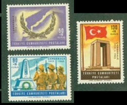 Turquia #B107 - B109 1965 Serie completa Nuevas NH "Batalla de Gallipoli"