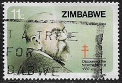 Zimbabue #456 1982 "Centenario del descubrimiento del bacilo de la tuberculosis por Robert Koch"