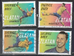 Suecia #2726a - 2626d 2014 (#2726b autoadhesiva en papel)"Zlatan Ibrahimovic"