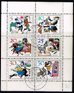 Alemania, Republica Democratica #887a 1966 «Cuentos: La mesa de los deseos, el asno de oro y el garrote en el saco»