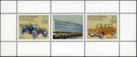 Alemania, Republica Democrática #2000 1979 Minipliego Nuevo NH "Automóviles de la planta de Zwickau"