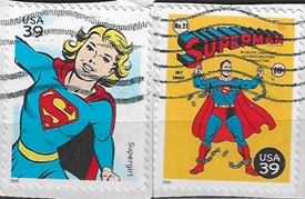 Estados Unidos #4084i y #4084k 2006 Autoadhesivas en papel «Super héroes de DC Comic»