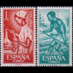 RIO MUNI #48 - 49  1964  Serie completa Nueva NH "Año Internacional de la Paz"