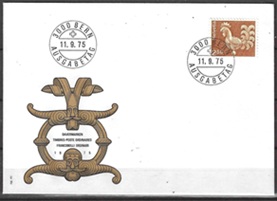 Suiza #577  1975 FDC "Veleta de gallo"