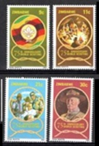 Zimbabue #452 1982 Serie completa Nueva NH "Aniversario de los Scouts"