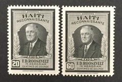 Haiti #C33 - C34 1946 Serie completa Nueva NH "Franklin D. Roosevelt"