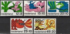 Holanda #B439 - B443 1968 Serie completa Nuevas NH "Personajes fantásticos de cuentos"