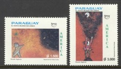 Paraguay #2622 - 2623 1999 Serie completa Nuevas NH "America - Un milenio sin Armas"