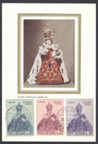 Vaticano #464 - 466 1968 Serie completa Tarjeta maxima "Santo Niño de Praga"