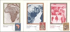 Vaticano #473 - 475 1969 Serie completa en 3 Maxicard FDC "Paulo VI visita Uganda"