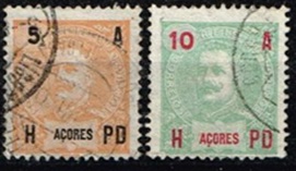 Azores #102 - 10 3 1906 "Rey Carlos I de Portugal"