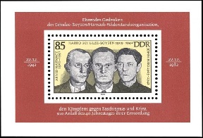 Alemania, Republica Democrática #2331 1983 H.S. Nueva NH "Organización de resistencia Schulze-Boysen/Harnack"