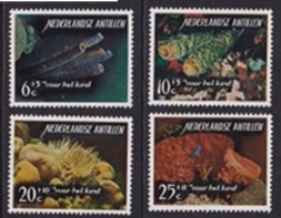 Antillas Holandesas #B68 - B71  1965 Serie Completa Nuevas NH "Vida marina"