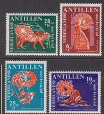 Antillas Holandesas #B81 - B84  1967  Serie completa Nueva NH "Anansi, araña mitológica caribeña y africana"