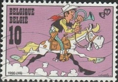 Belgica #1387  1990 "Lucky Luke, personaje de comic"