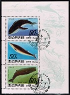 Corea del Norte #3152a 1992 H.S.  "Ballenas"