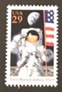 Estados Unidos #2841a 1994 Nueva NH "25 Años del primer alunizaje"
