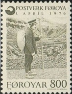 Islas Feroe #23 1976 "Cartero"