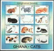 Ghana #1684 1994 Minipliego Nuevo NH "Razas de gatos"