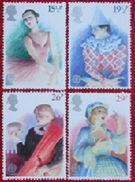 Gran Bretaña #987 - 990  1882 Serie completa Nuevas NH "Artes escénicas - Europa"