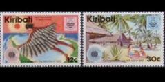 KIRIBATI #418- 419  1983 Nuevas NH "Día de la Commonwealth - Obaia, leyenda emplumada y Hotel Robert Louis Stevenson"