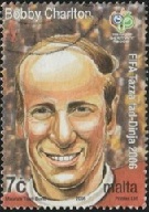 Malta #1246  2006 "Bobby Charlton, Campeón de futbol Inglaterra 66"
